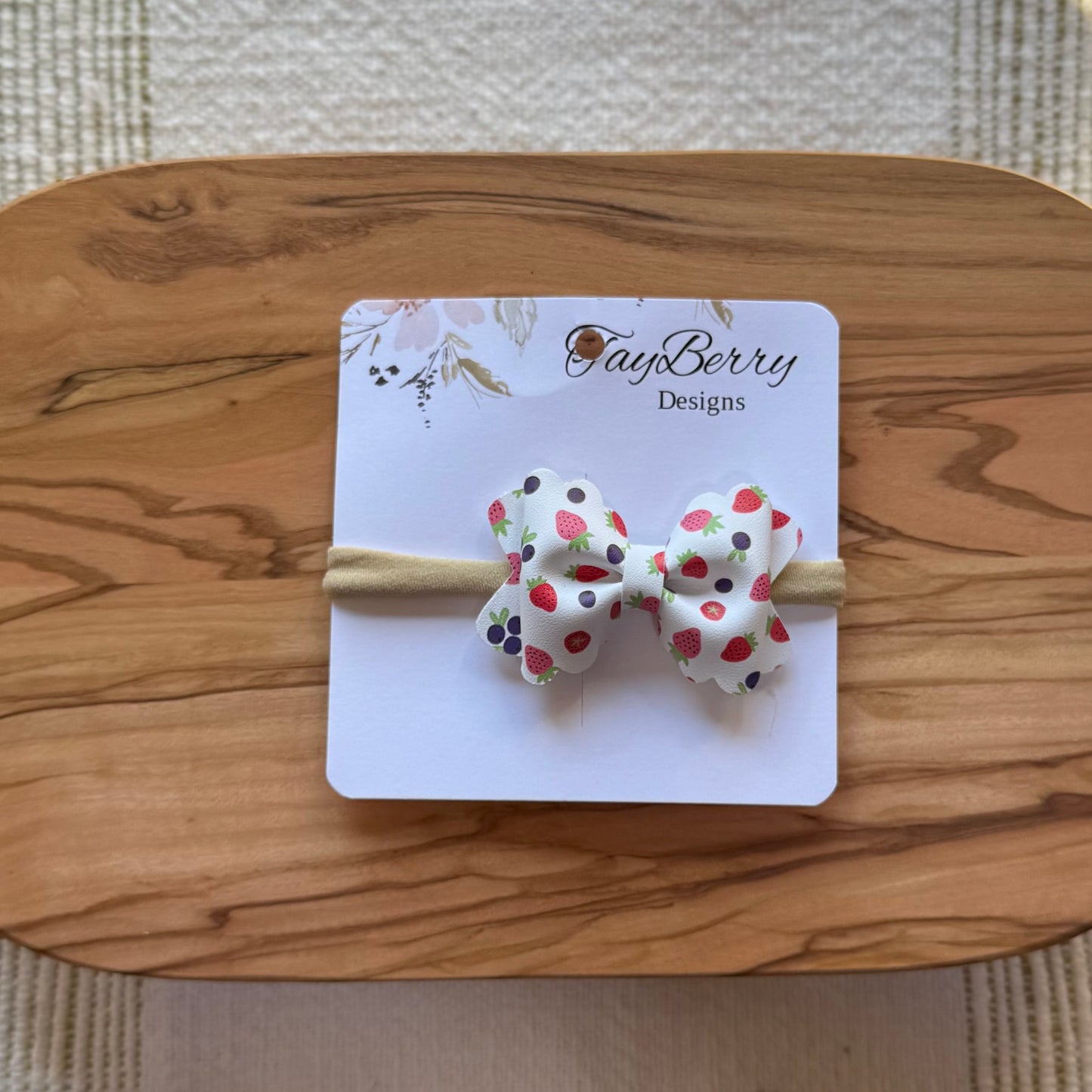 Berries - Mini Daisy Faux Leather HEADBAND