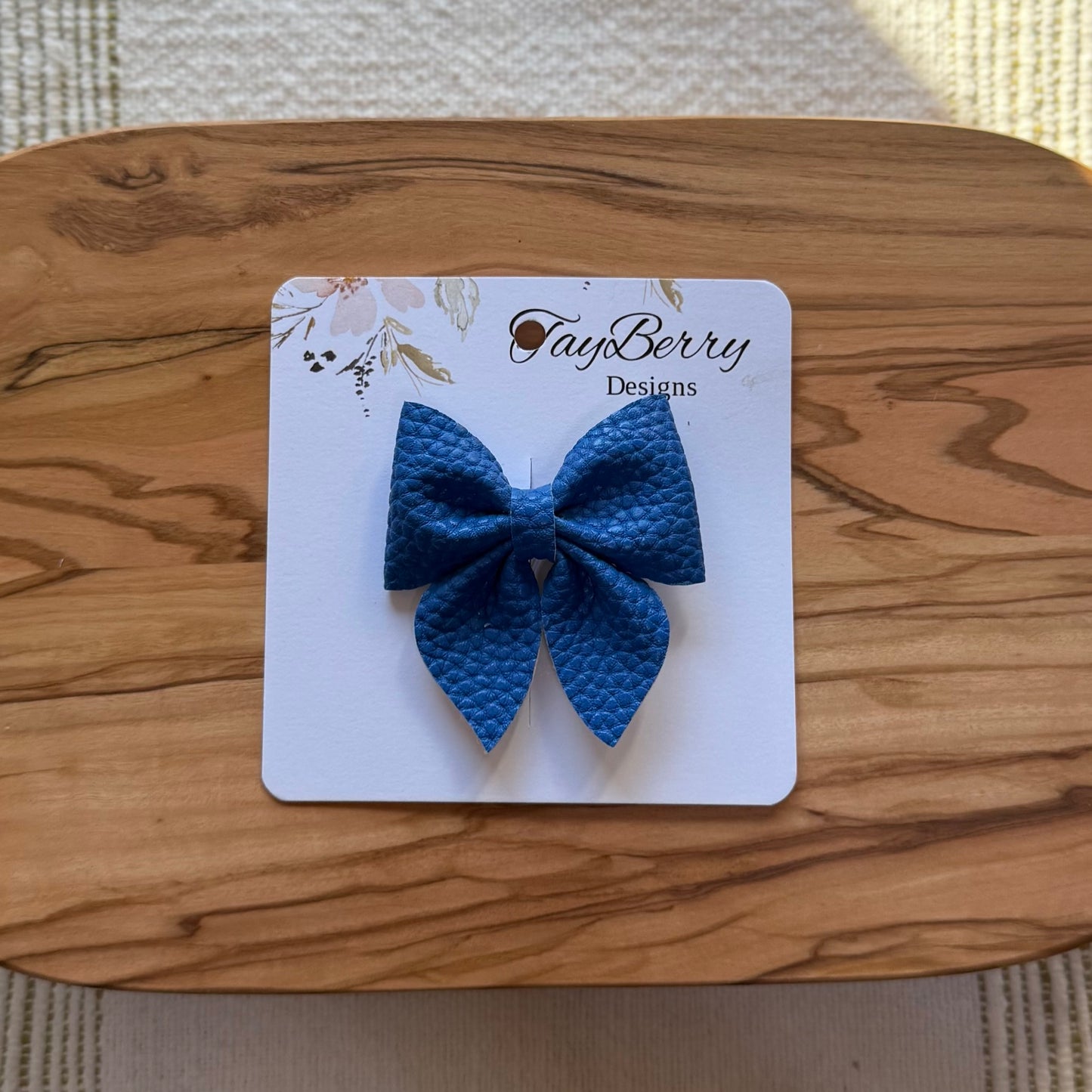 Solid Blue - Mini Sailor Faux Leather