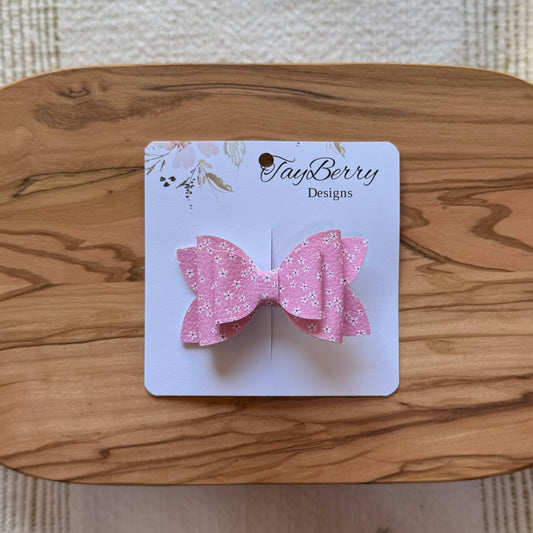 Dainty Daisies Pink - 3" Harper Faux Leather