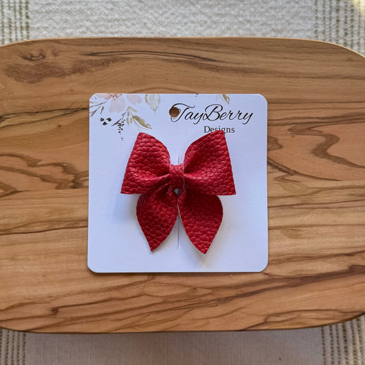 Solid Red - Mini Sailor Faux Leather