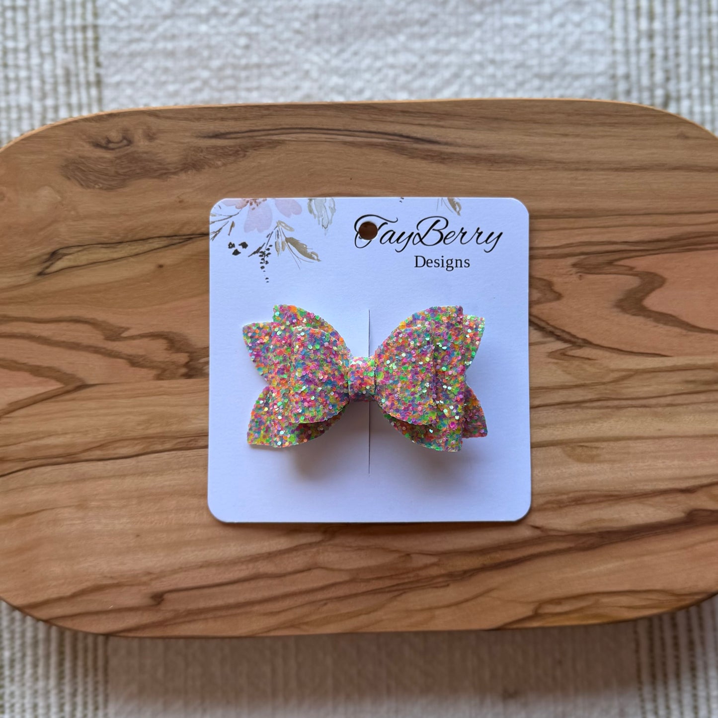 Multicolor Glitter - 3" Harper Faux Leather