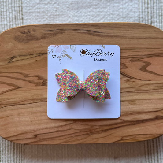 Multicolor Glitter - 3" Harper Faux Leather