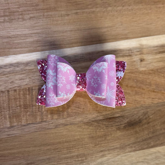 Pink Snowflakes - 3" Harper Faux Leather