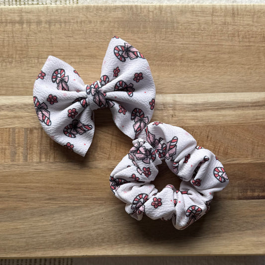 Candy Canes & Flowers - Floppy, Scrunchies & Head Wraps