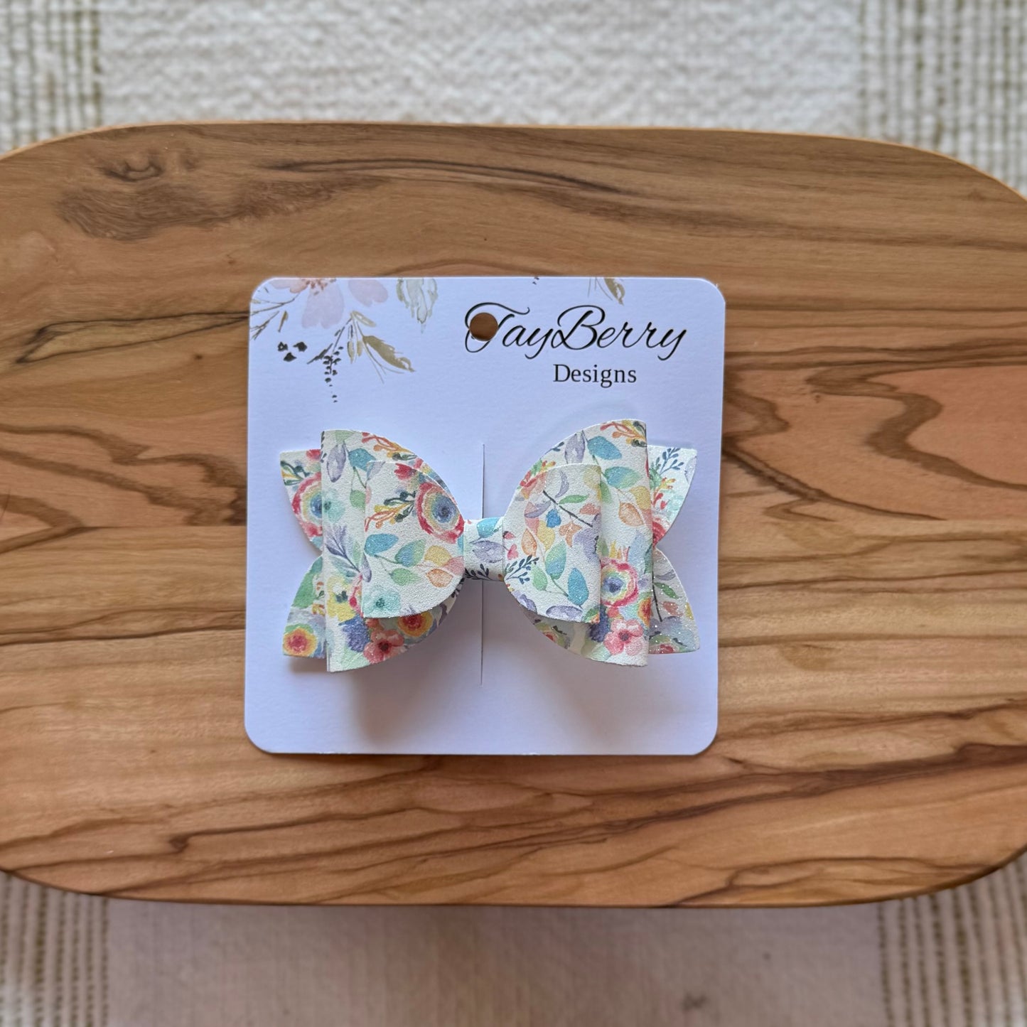 Rainbow Floral - 3.5" Harper Faux Leather