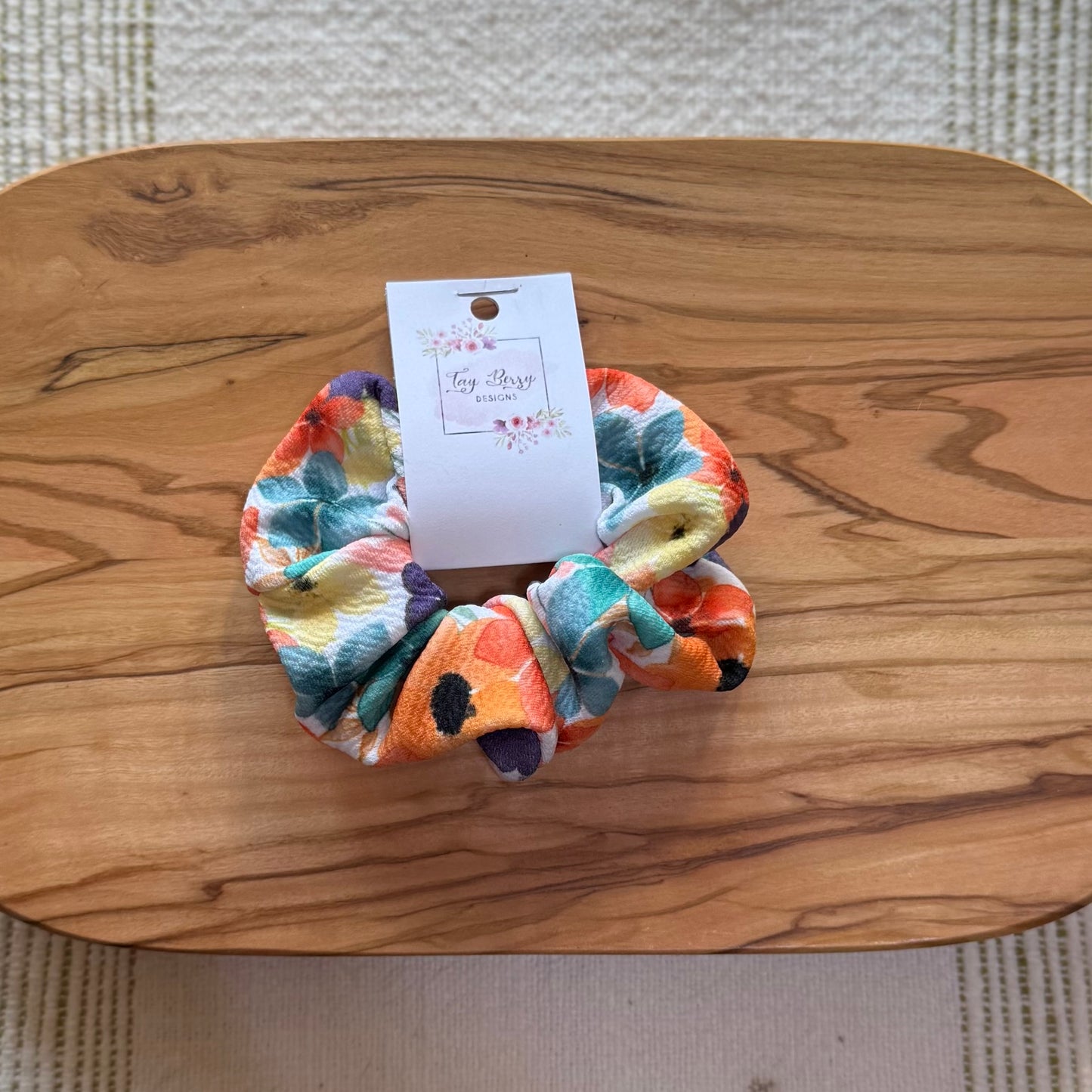 Bright Floral Scrunchie