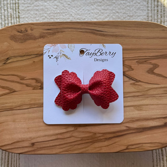 Solid Red - Daisy Faux Leather