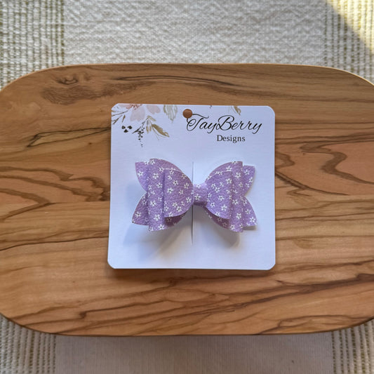 Dainty Daisies Purple - 3" Harper Faux Leather