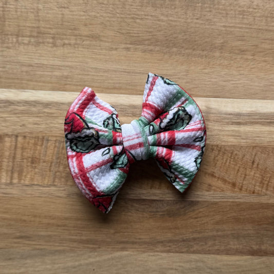 Plaid Grinch - Floppy, Scrunchies & Head Wraps