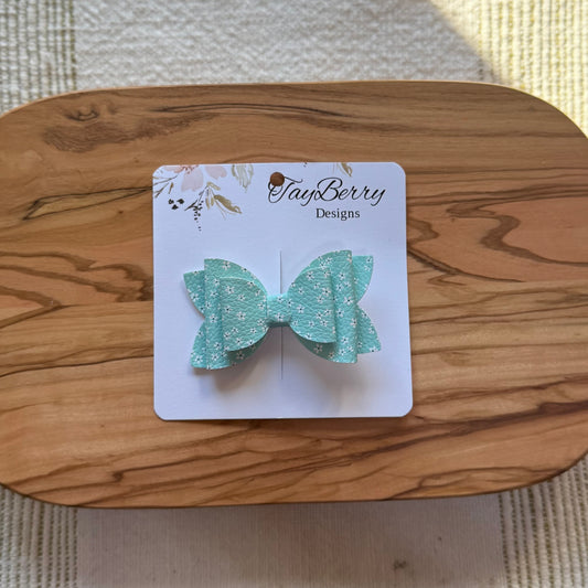 Dainty Daisies Blue - 3" Harper Faux Leather