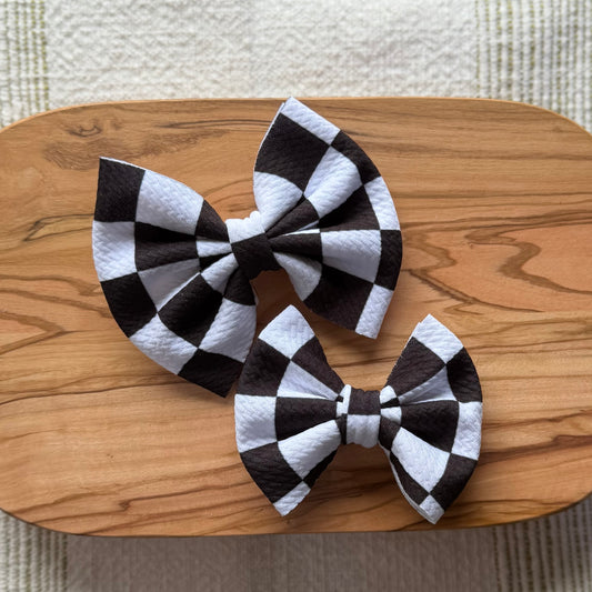 Black & White Checkered - Floppy CLIP