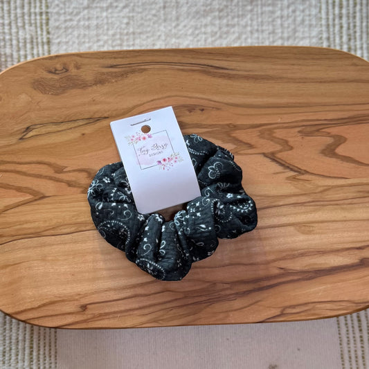Black Bandana Scrunchie