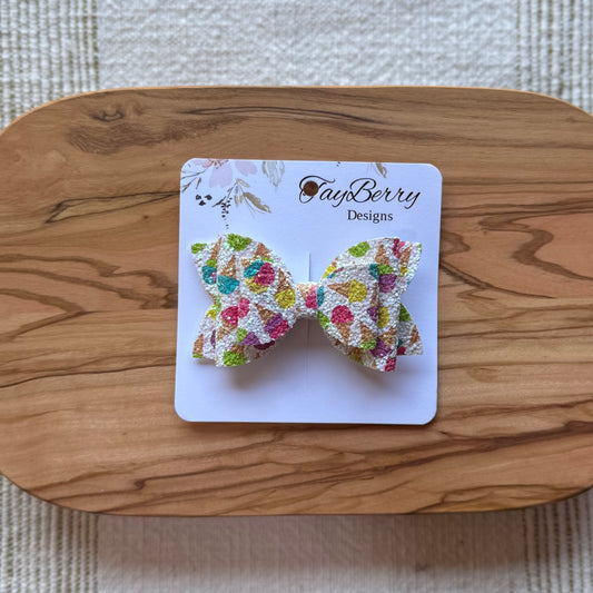 Glitter Ice Cream - 3.5" Harper Faux Leather