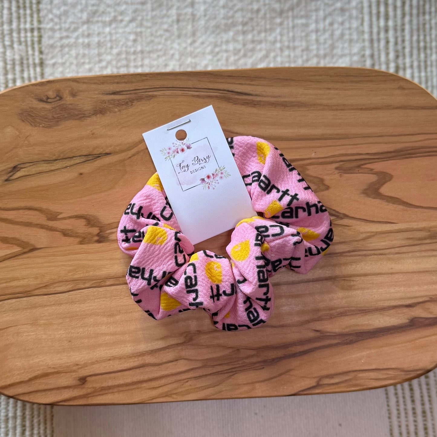 Pink Carhartt Scrunchie