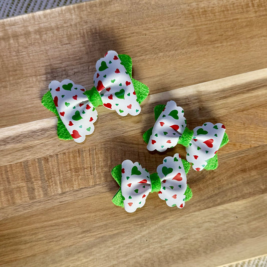 Grinch Hearts - Daisy Faux Leather